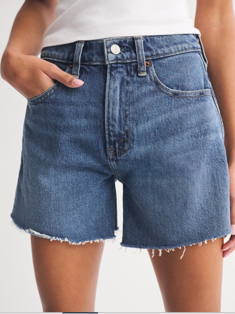 Abercrombie High-Rise Dad Shorts Medium
